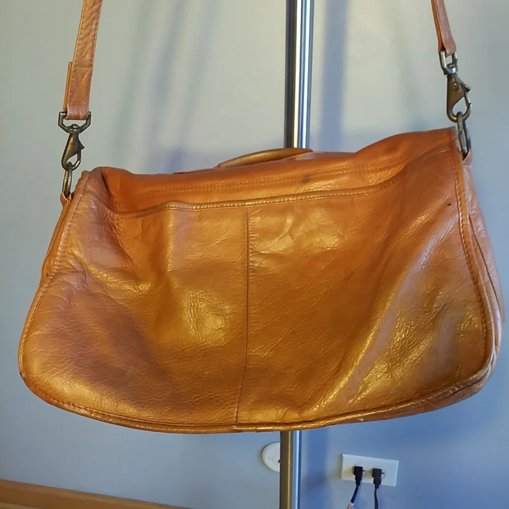BRIEFCASE VINTAGE LEATHER Distressed Crossbody LAPTOP BAG